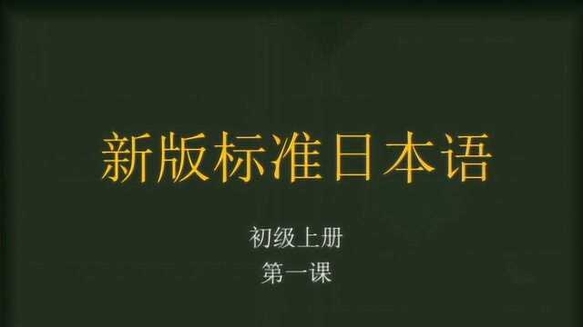 新版标准日本语初级上册第一课