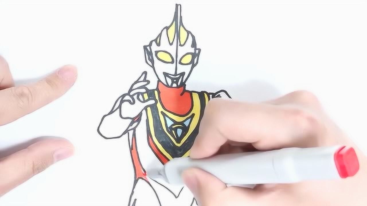 简笔画大神教你画盖亚奥特曼v2!奥特曼简笔画大全