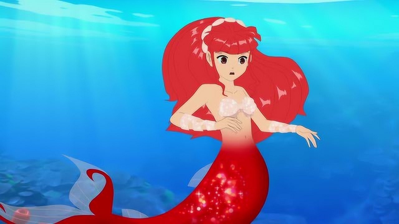 泡泡美人鱼:两条海豚一起比赛游泳,一个游得比一个快,真是厉害_腾讯