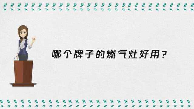 哪个牌子的燃气灶好用?