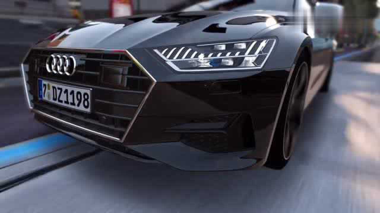 终于提上新款奥迪a7了这个尾灯确实太帅了满满的科技感