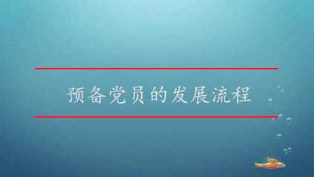 预备党员的发展流程