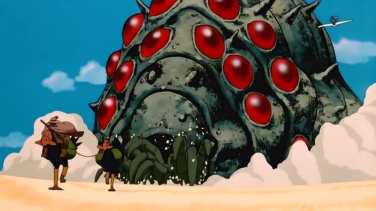 风之谷:王虫很愤怒,追着人攻击,公主用闪光和虫笛让王虫平静了_腾讯视