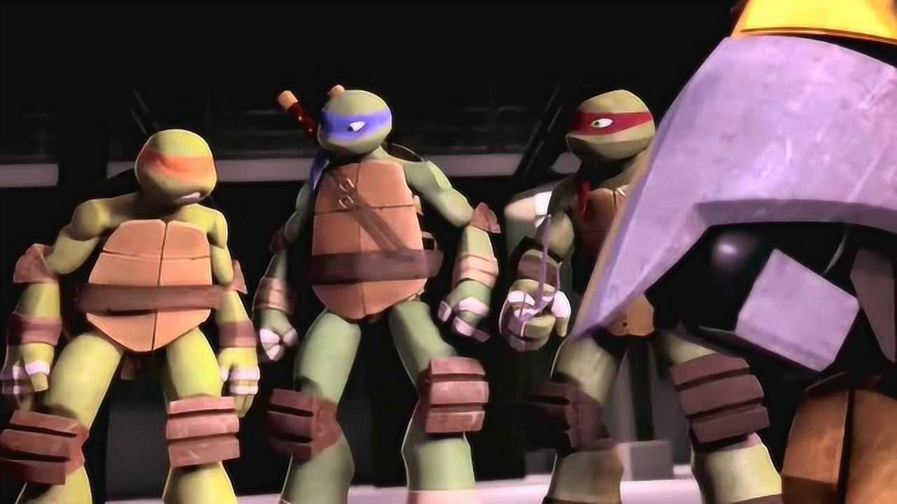 忍者神龟:机器龟被外星人控制了大脑,把忍者神龟三兄弟打的半死_高清