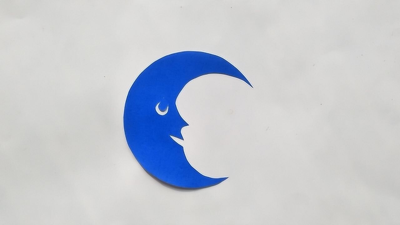 简单又浪漫的月亮,用剪刀剪出来:剪纸月亮moon_腾讯视频