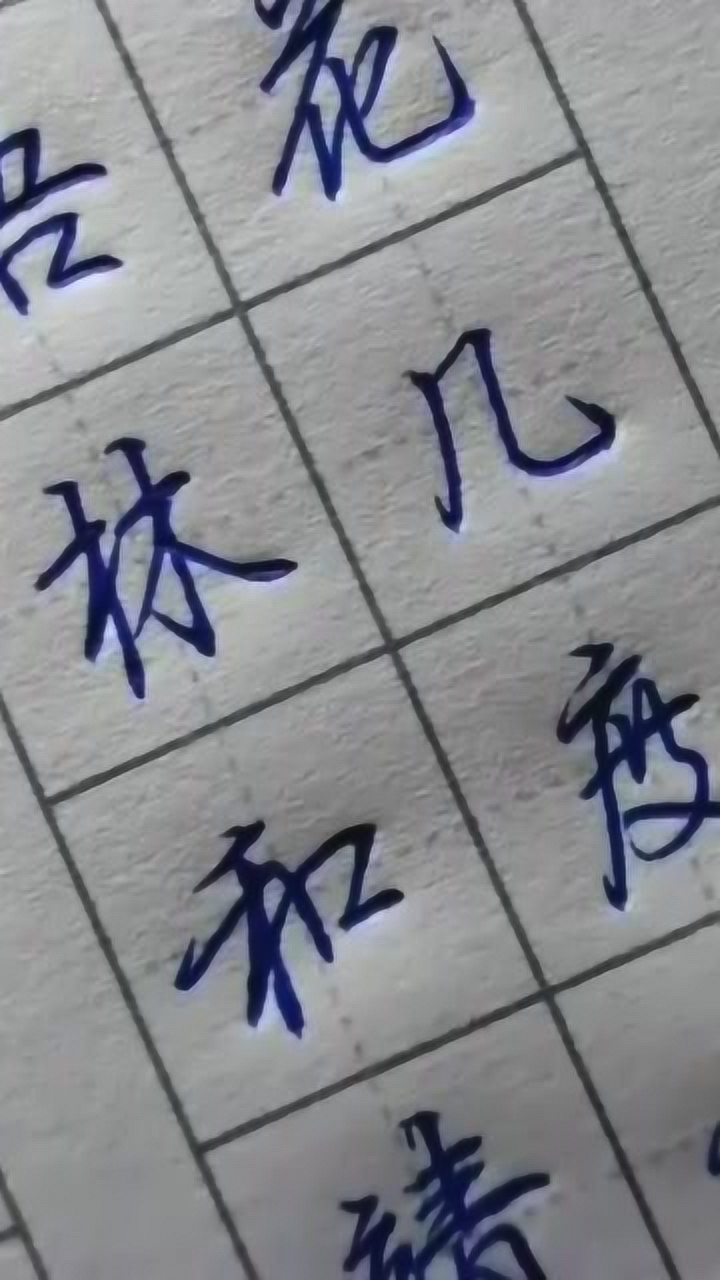 圆珠笔硬笔行书书法视频分享供参考学习