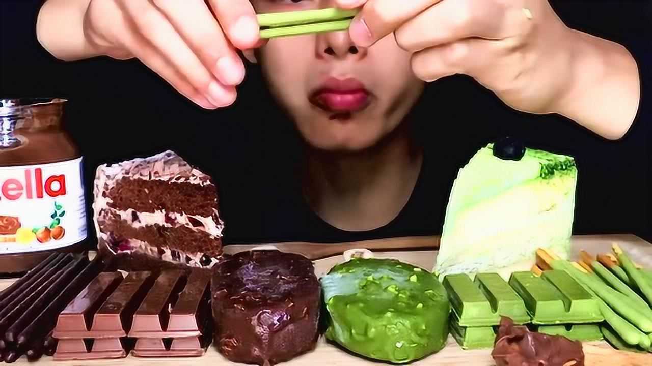 国外吃播大胃王:脆皮雪糕配巧克力吃到撑,这样吃不怕拉肚子吗?