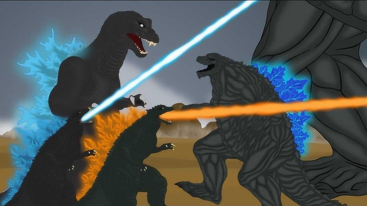 哥斯拉对战王者哥斯拉,原子吐息完全不起作用,神秘巨兽再次出现!