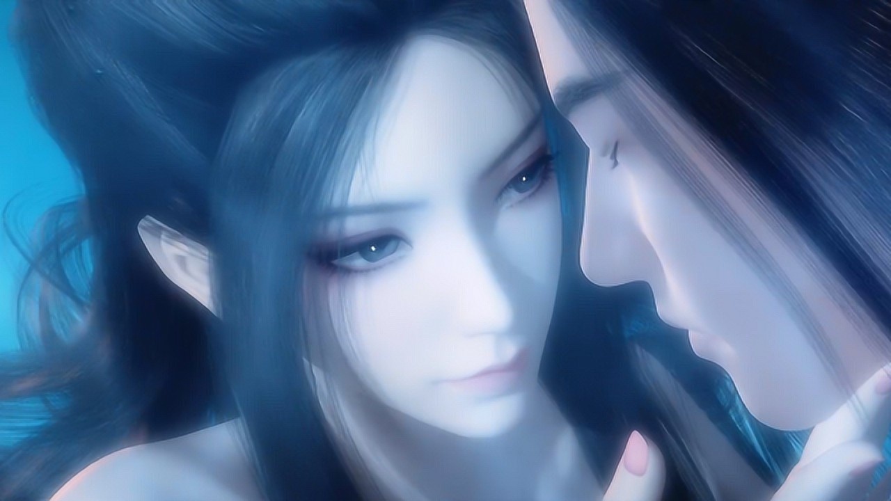 天行九歌焰灵姬在水中与韩非共舞妩媚妖娆胜过水妖