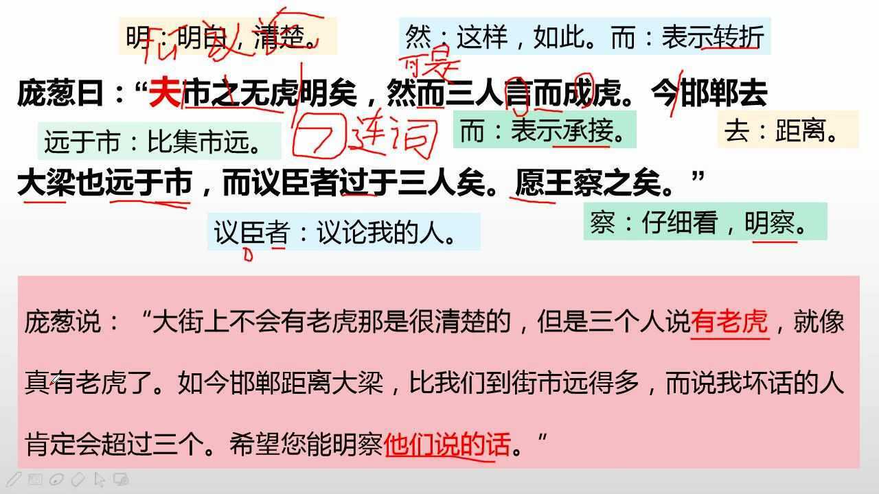 《三人成虎》小古文讲读_腾讯视频