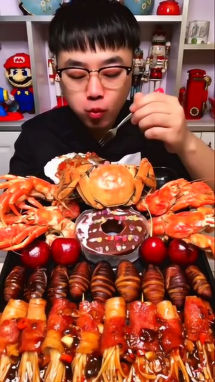 这是我见过最有钱的吃播,天天吃海鲜,真有钱