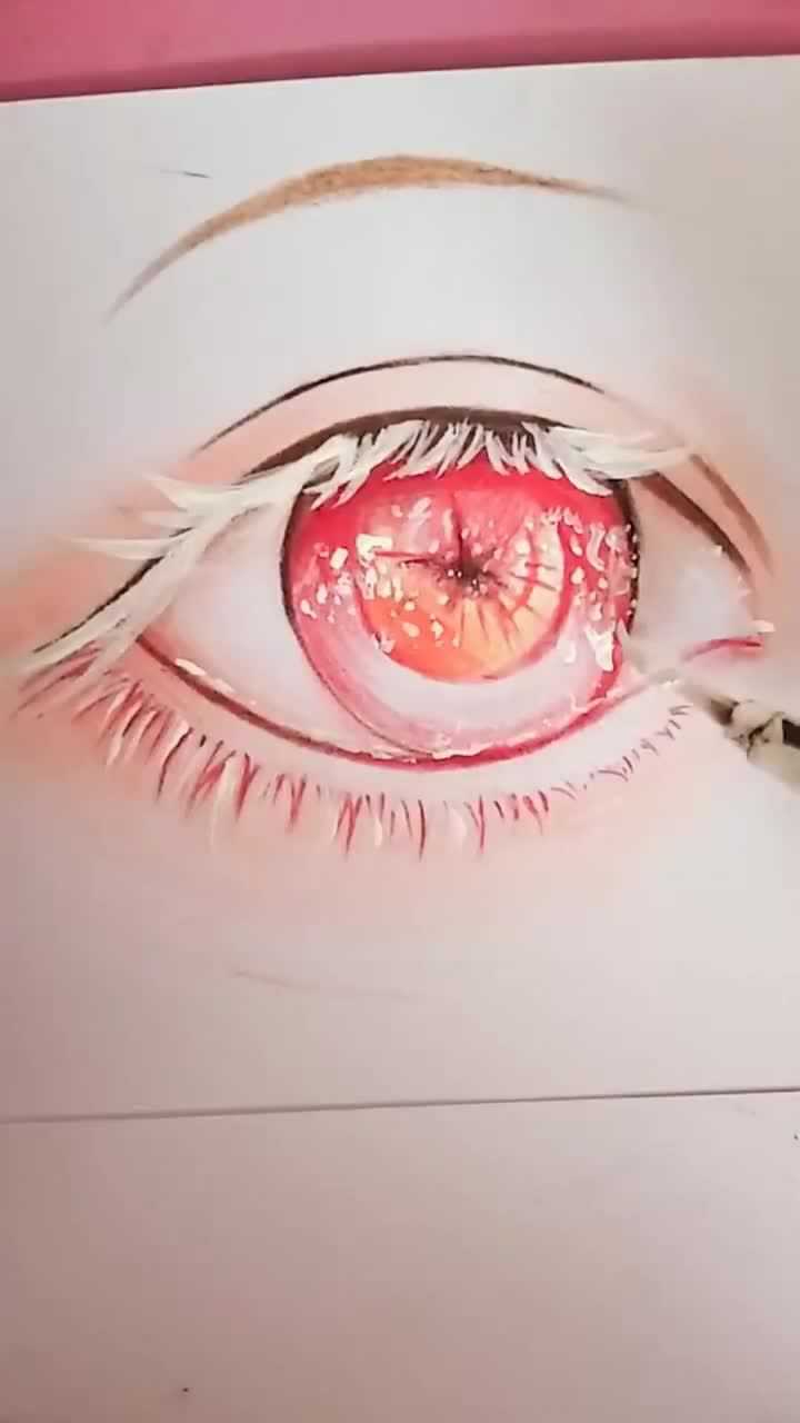 怎么才能画出天使的眼睛仔细看你就懂了超简单