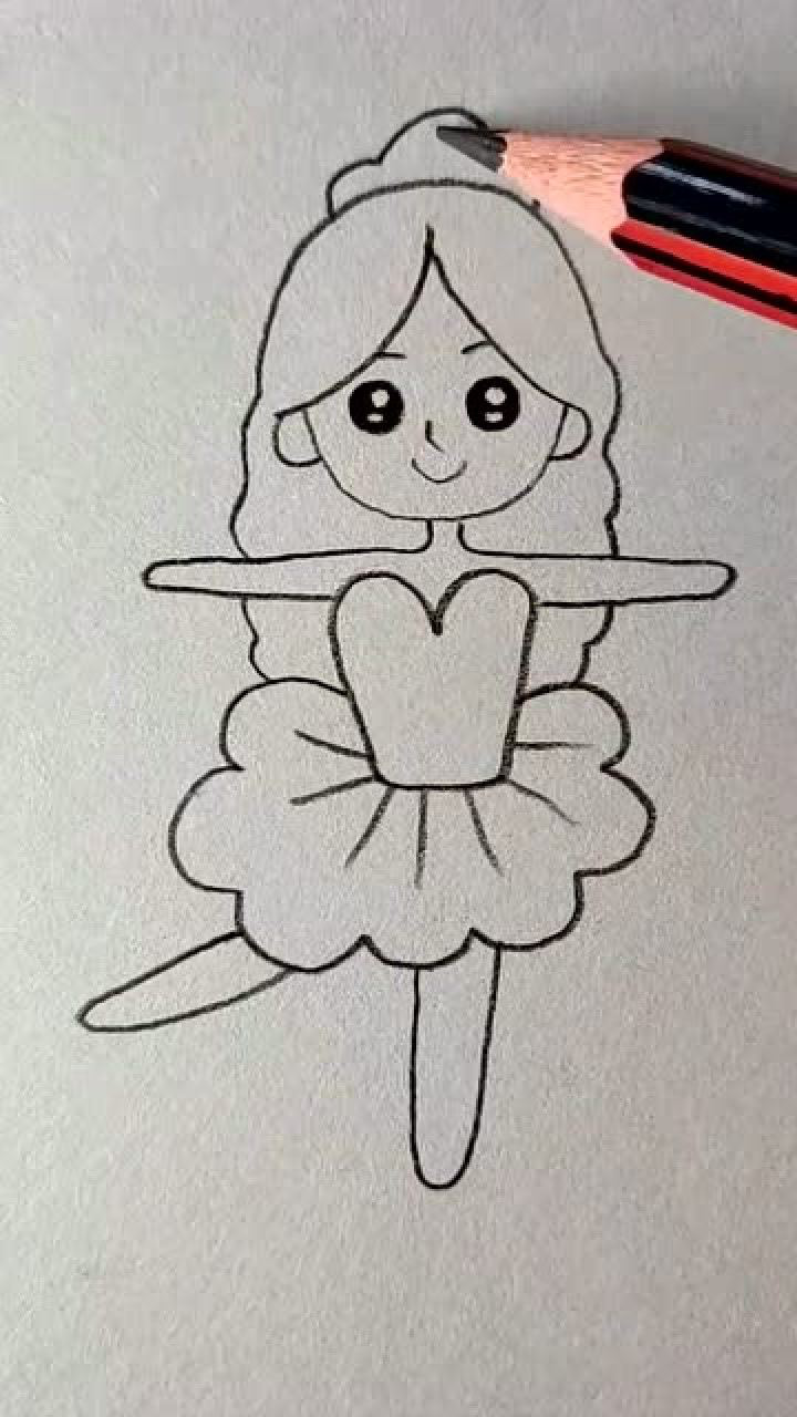 画跳芭蕾舞的小公主