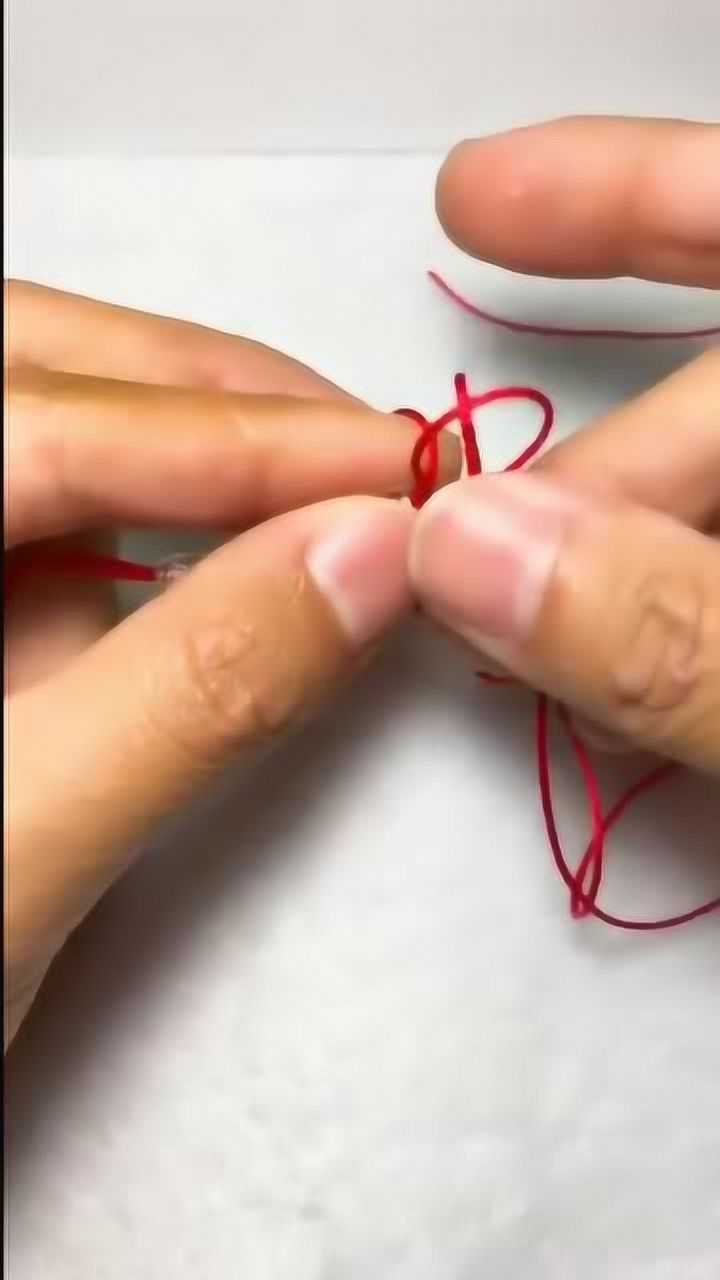 金刚结红绳手链编法,慢动作教程,大家有没有学会呢
