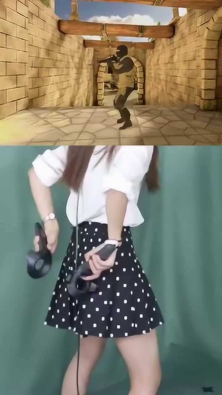 小蓝美女玩vr,深入敌后,竟然做出这样的事情!_腾讯视频