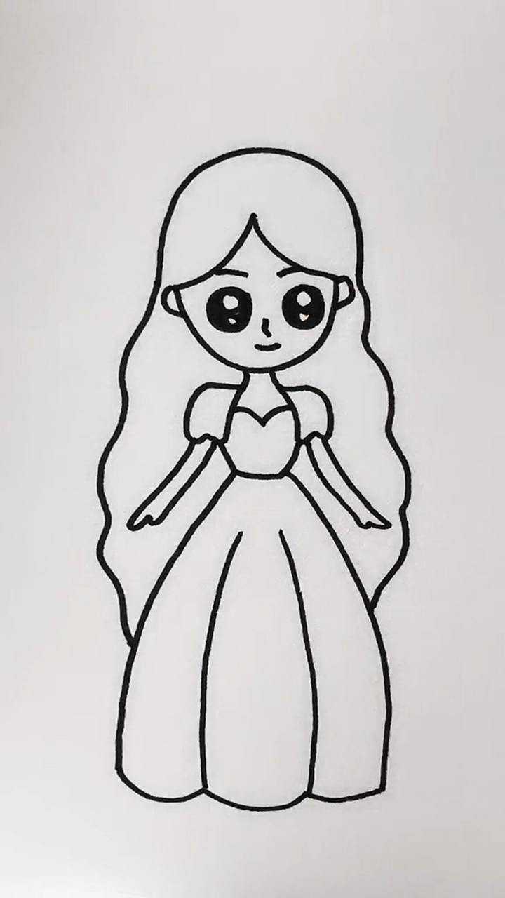画小女孩 小公主#简笔画#一看就会