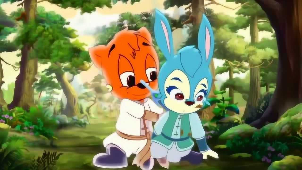 虹猫蓝兔七侠传三娘为了救蓝兔掉下悬崖蓝兔难过不已