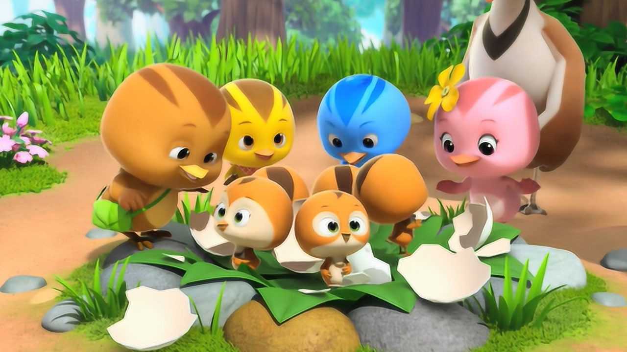 萌鸡小队:小鸟很惹人喜欢,一出壳就叫不停,可爱极了