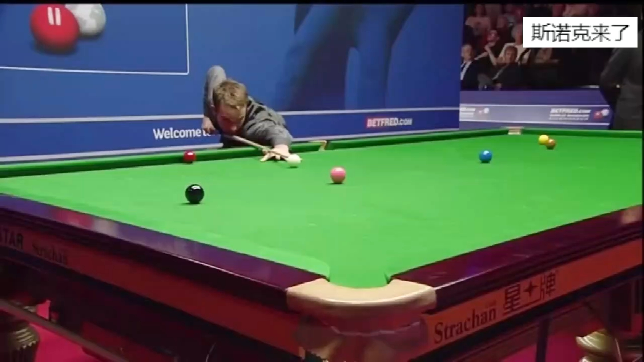 名场面,卡特超分振臂高呼,没想到小特狂飙10杆斯诺克,卡特看的直冒