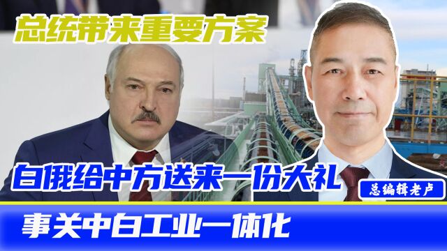 白俄给中方送来一份大礼,总统带来重要方案,事关中白工业一体化