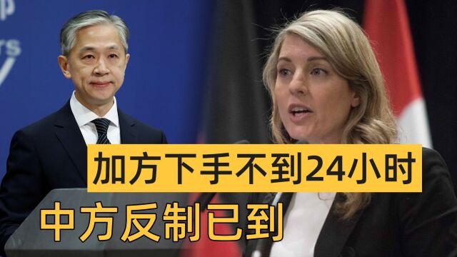 加方下手不到24小时,中方反制已到,我外交部给出加官员离华时间