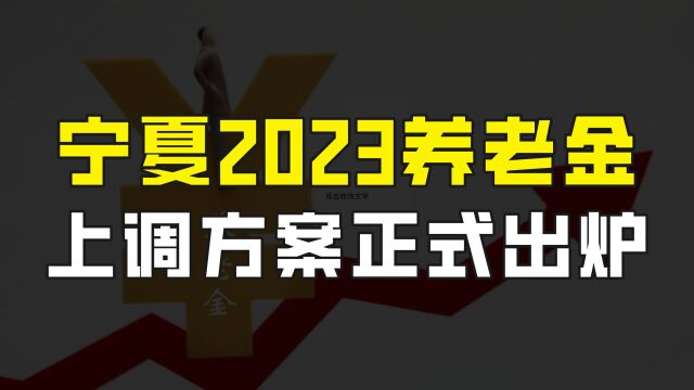 宁夏2023养老金上调方案出炉,定额调整每月60元,看看你能涨多少