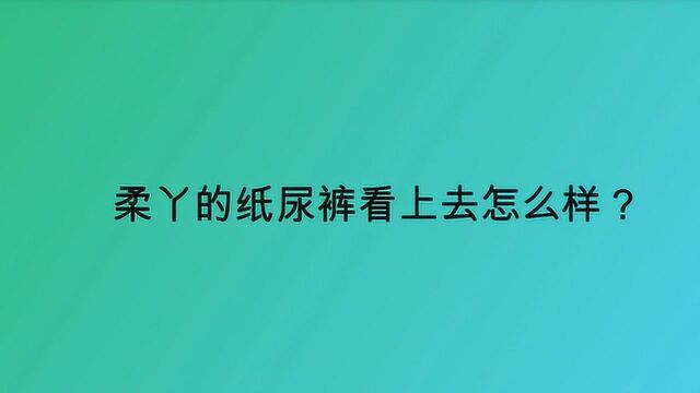 柔丫的纸尿裤看上去怎么样?