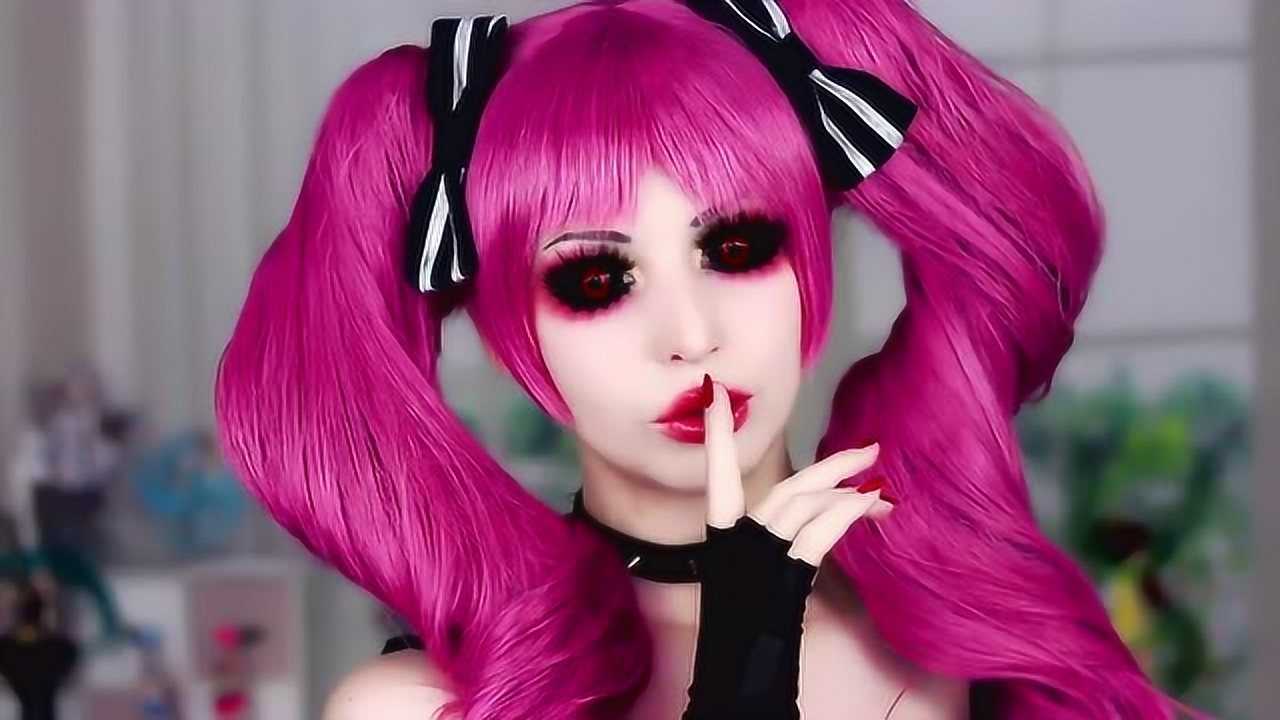 动漫人物仿妆秀:喜欢幻想的清水惠,最后还有点小恐怖啊