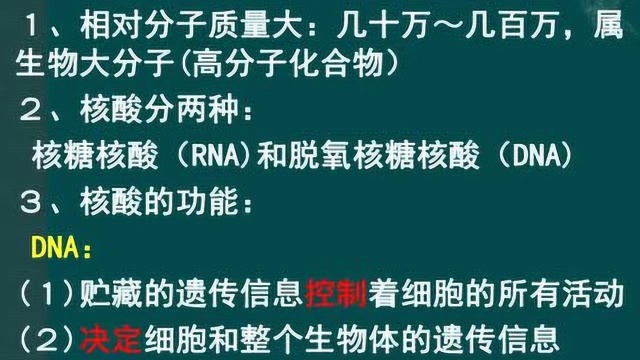 第一章 细胞的分子结构第五节课