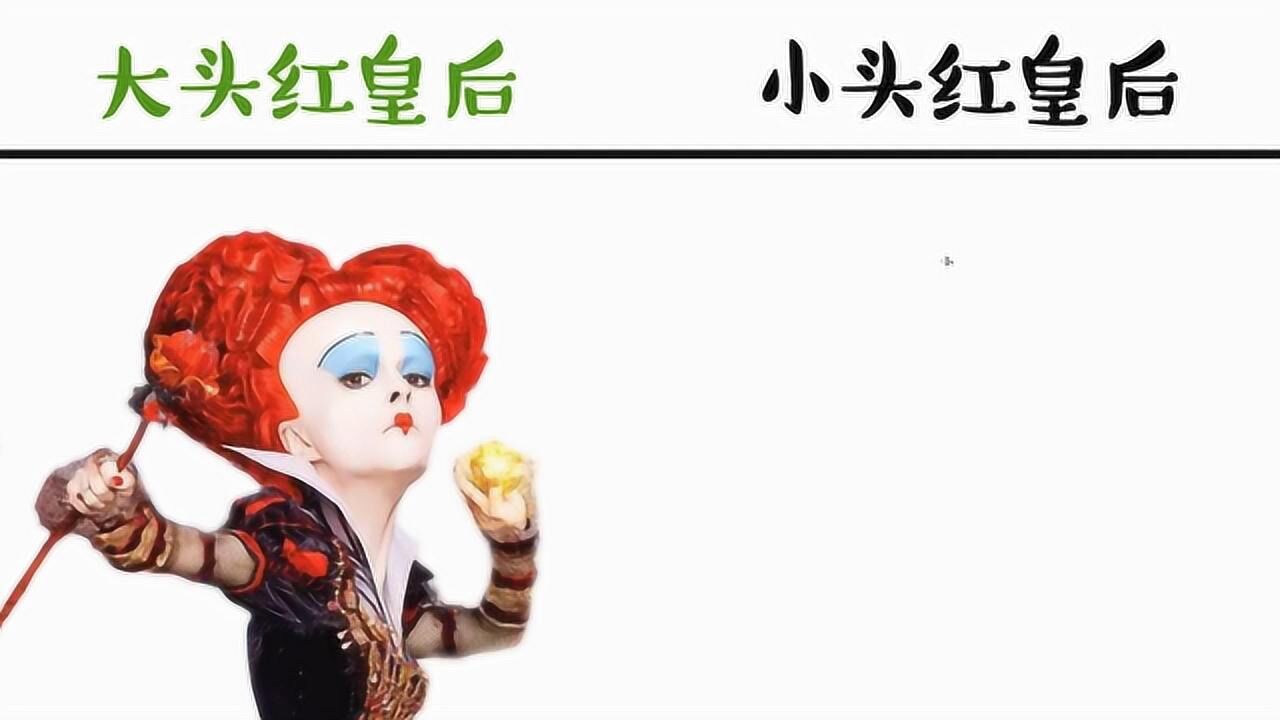 大头红皇后vs小头红皇后没有小时候的撞击或许会活得更好