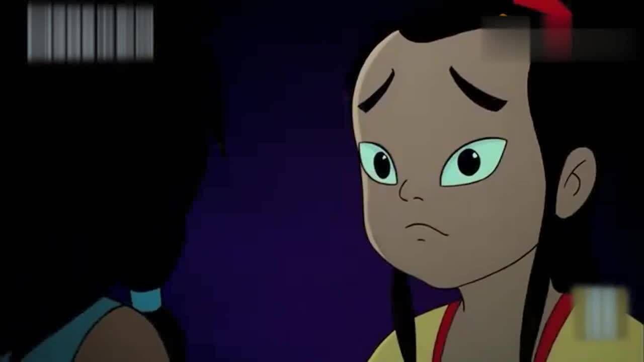 宝莲灯:沉香被天兵抓捕,碰到了同命相怜的嘎妹,她帮助了沉香_高清1080