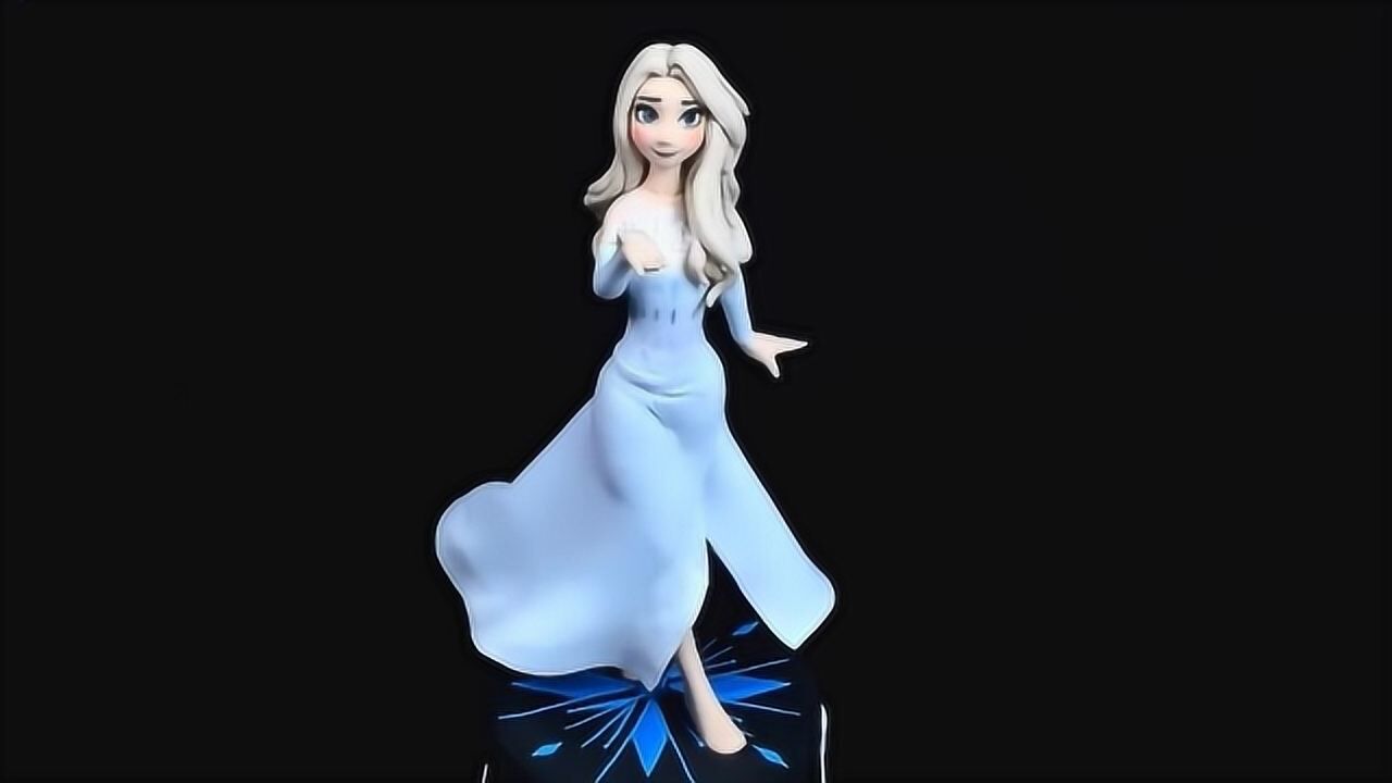 手办大师用橡皮泥捏了个艾莎公主步骤挺简单你可以学一下