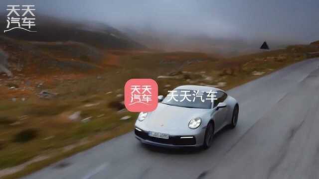 进化版升降跑车尾翼 保时捷全新911美丽山路赏析