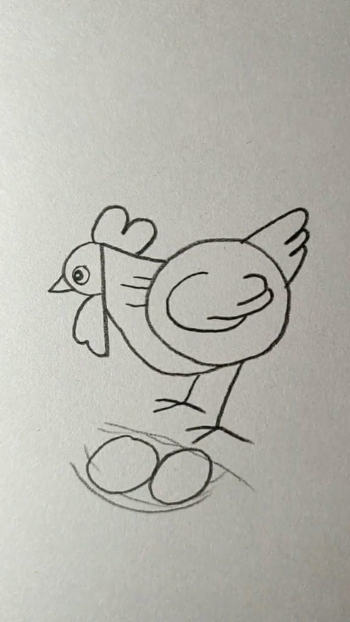 创意用数字9画母鸡