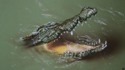 犀牛被鳄鱼咬住嘴巴,同伴在旁却不相救,结局大快人心!