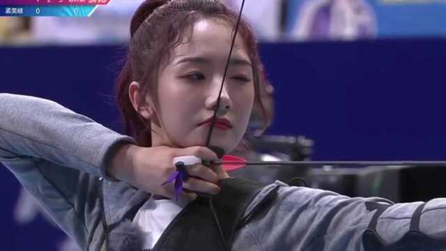 101孟美岐和snh李艺彤射箭!太酷的小姐姐