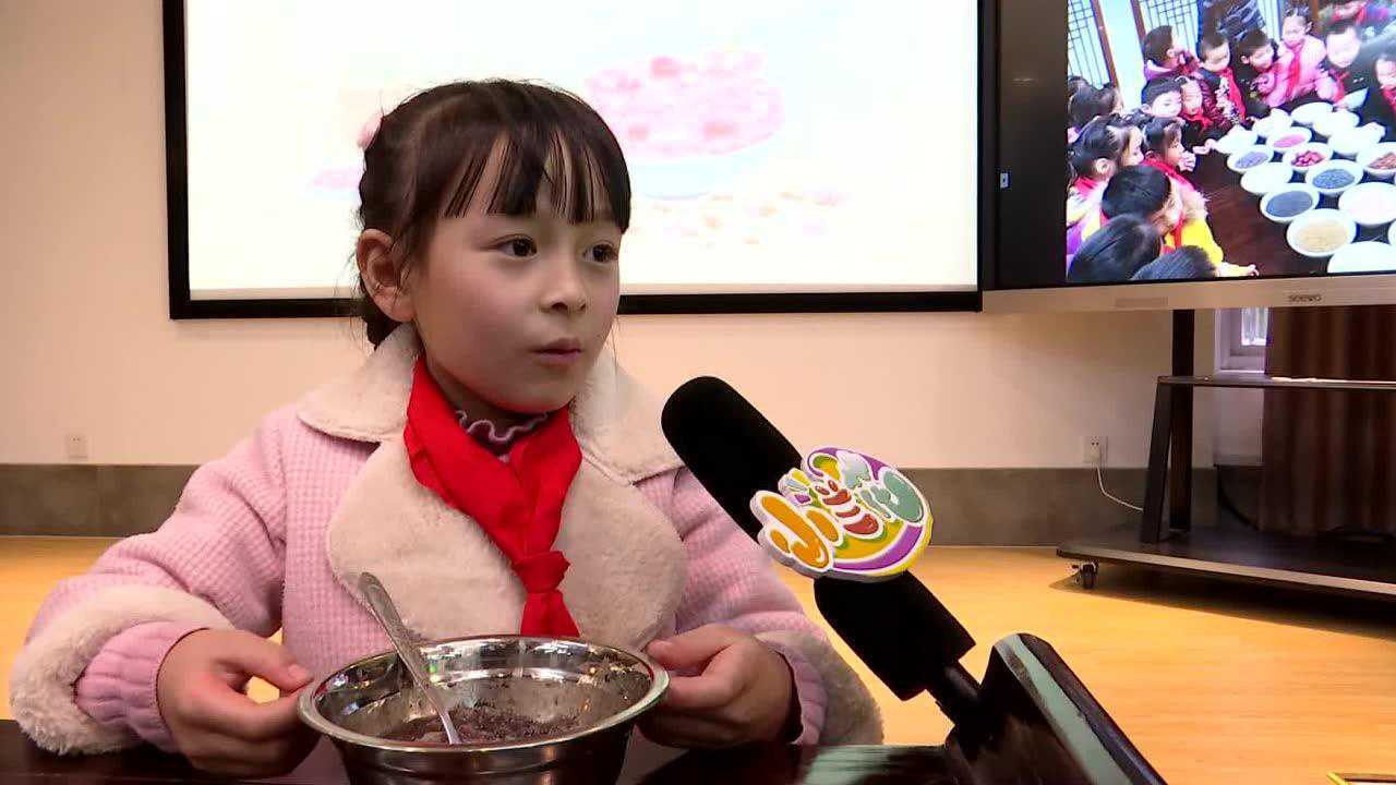 绍兴电视台小兰花栏目采访我校腊八节活动