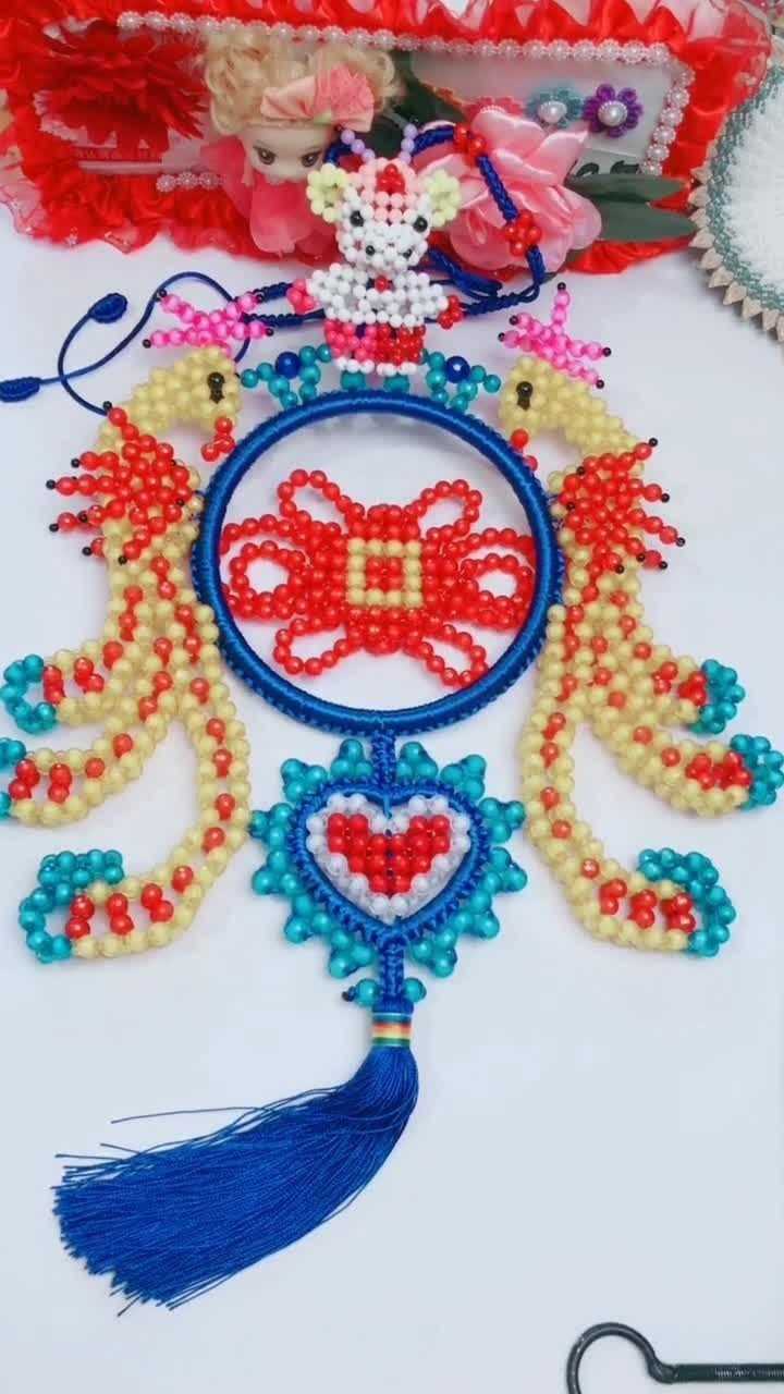 凤款的编织生日锁成品的效果简直太美观了