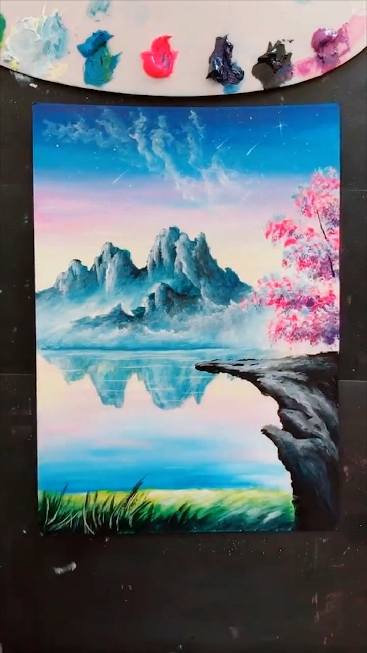 教你如何画出梦中仙境看完让你爱上画画