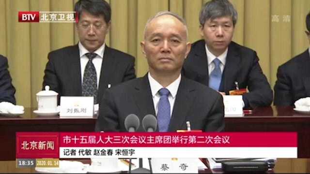 市十五届人大三次会议主席团举行第二次会议 庞丽娟主持会议