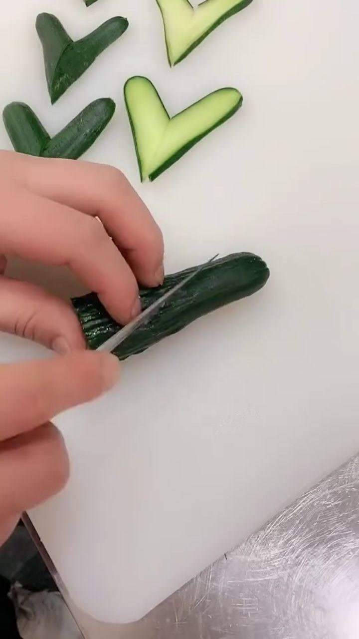 心形黄瓜你学会了吗