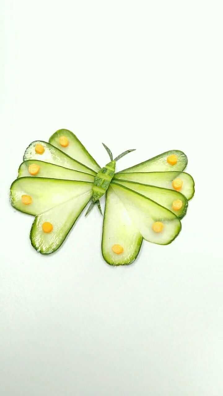 漂亮的蝴蝶来了摆盘而成的蝴蝶很有创意吧