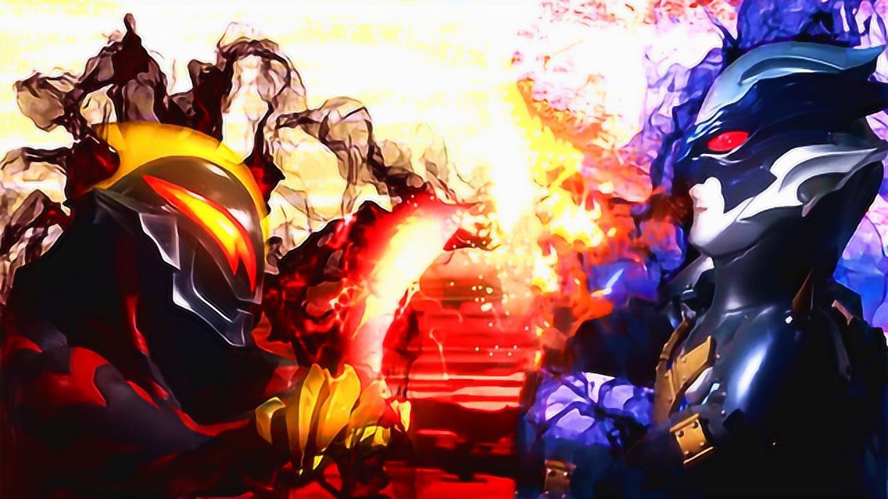 贝利亚托雷基亚黑暗融合红蓝奥特曼合为一体计时器被铠甲封印