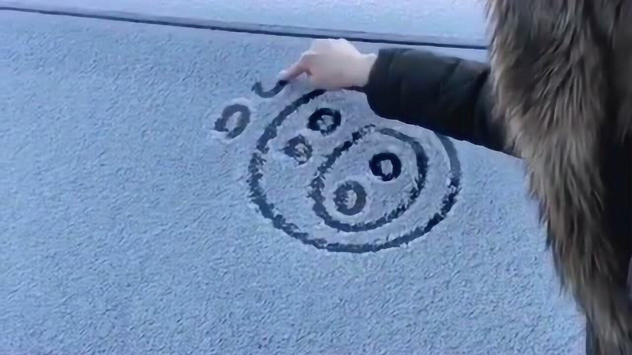 原来外国人也喜欢在车上画画简单几个圆圈画完你觉得她画的是什么