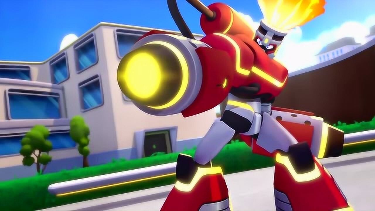 火焰人又出现了开始攻击博士洛克人赶紧来救援