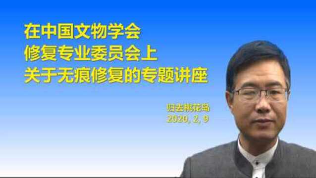 在中国文物学会修复专业委员会上的关于瓷器修复的专题讲座 上