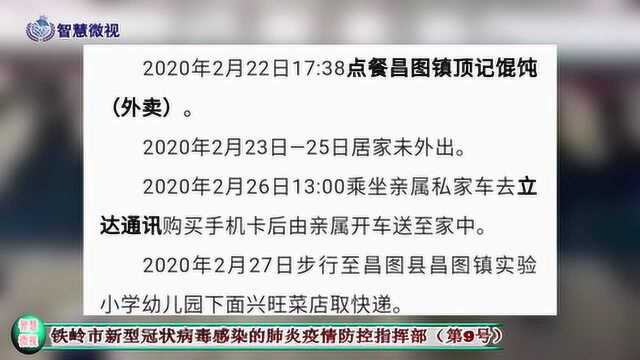 铁岭市新型冠状病毒感染的肺炎疫情防控指挥部(第9号)