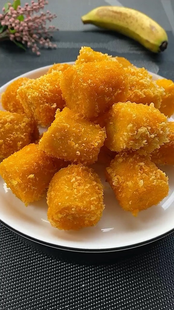 脆皮炸香蕉,孩子可喜欢了.