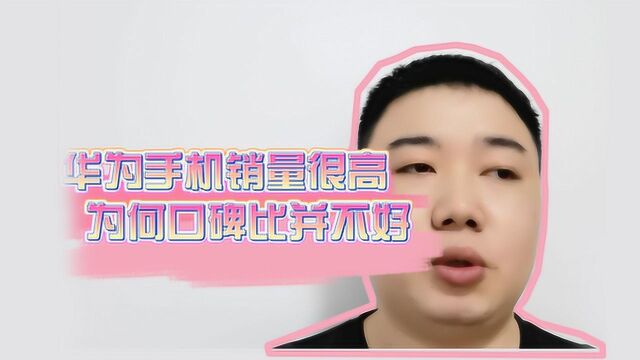 为什么网络上口碑不佳的华为,但华为手机销量却依然那么好?