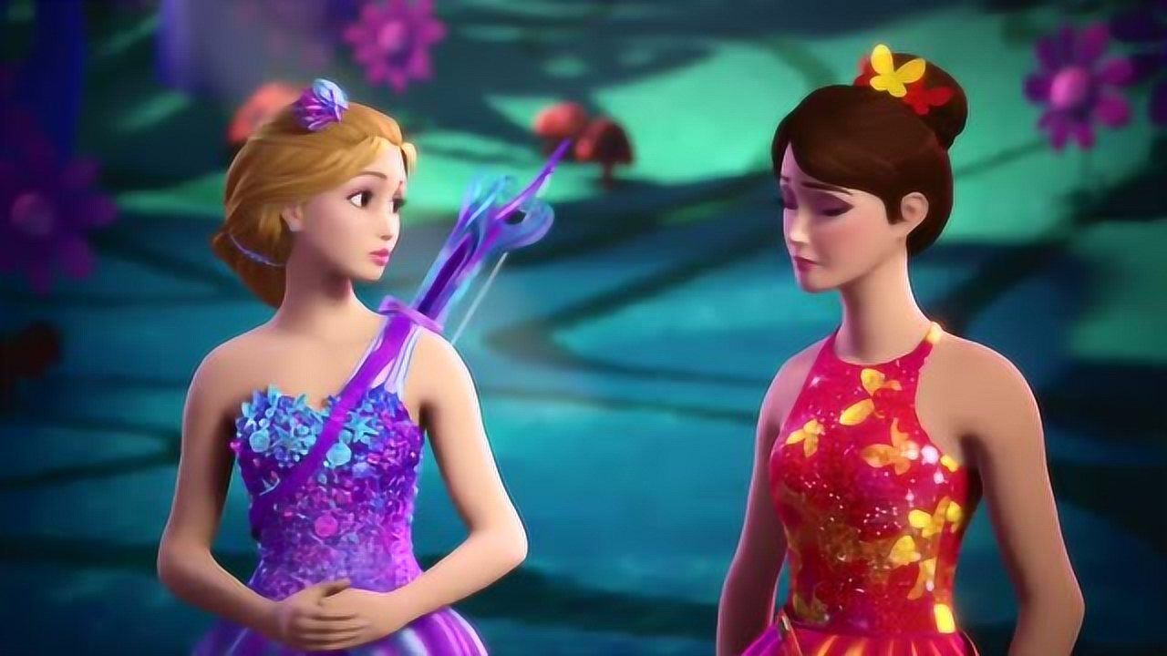 芭比之神秘之门:独角兽女王只要芭比公主骑,看来它喜欢芭比!